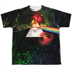 Pink Floyd Shirt Dark Side Of The Moon Sublimation Youth T-Shirt Front/Back Print