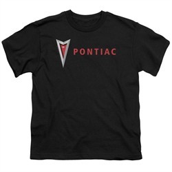 Pontiac Kids Shirt Modern Logo Black T-Shirt