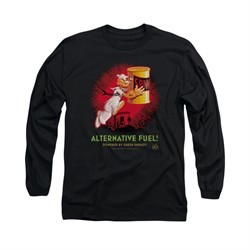 Popeye Shirt Alternative Fuel Long Sleeve Black Tee T-Shirt