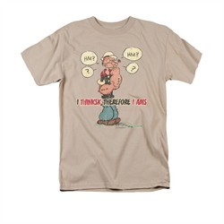 Popeye Shirt The Thinkster Adult Sand Tee T-Shirt