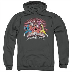 Power Rangers Ninja Steel Hoodie Blast Charcoal Sweatshirt Hoody