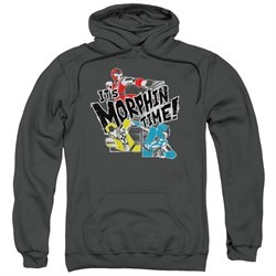 Power Rangers Ninja Steel Hoodie It's Morphin Time Charcoal Sweatshirt Hoody