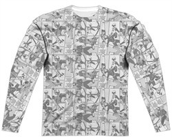 Power Rangers Ninja Steel Long Sleeve Helmets Sublimation Shirt Front/Back Print