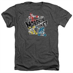 Power Rangers Ninja Steel Shirt It's Morphin Time Heather Charcoal T-Shirt