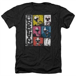 Power Rangers Ninja Steel Shirt Morphin Time Heather Black T-Shirt