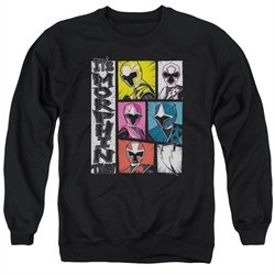 Power Rangers Ninja Steel Sweatshirt Morphin Time Adult Black Sweat Shirt