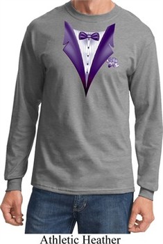 Purple Tuxedo Long Sleeve Shirt