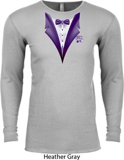 Purple Tuxedo Long Sleeve Thermal Shirt