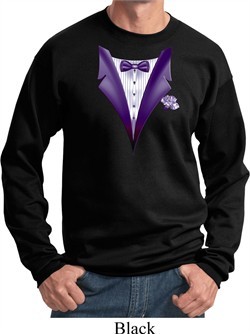 Purple Tuxedo Sweatshirt