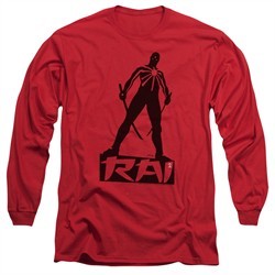 Rai Valiant Comics Long Sleeve Shirt Silhouette Red Tee T-Shirt