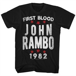 Rambo Shirt First Blood 1982 Black T-Shirt