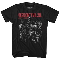 Resident Evil Shirt 20th anniversary Black T-Shirt