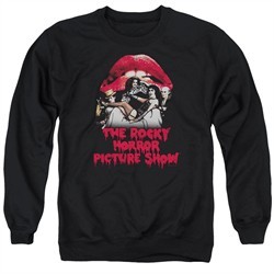 Rocky Horror Picture Show  Sweatshirt Cast Throne Adult Black Sweat Shirt