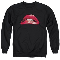 Rocky Horror Picture Show  Sweatshirt Classic Lips Adult Black Sweat Shirt