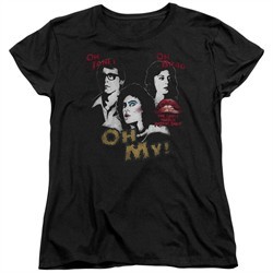 Rocky Horror Picture Show  Womens Shirt Oh My Black T-Shirt