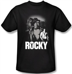 Rocky T-shirt Making Of A Champ Adult Black Tee Shirt