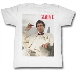 Scarface Shirt Chillin Adult White Tee T-Shirt