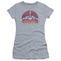 Scorpions Juniors Shirt Distressed Logo Athletic Heather T-Shirt