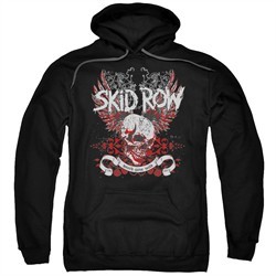 Skid Row Hoodie Winged Skull Black Sweatshirt Hoody