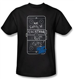 Slap Shot T-shirt Hockey Movie Chalkboard Adult Black Tee Shirt