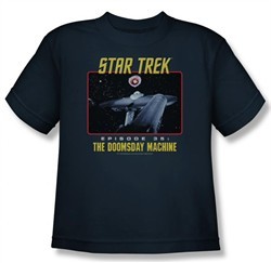Star Trek Kids Shirt The Doomsday Machine Navy Youth T-Shirt Tee