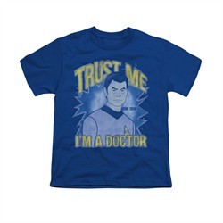 Star Trek Shirt Kids Trust Me I'm A Doctor Royal Blue T-Shirt