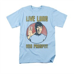 Star Trek Shirt Live Long Light Blue T-Shirt