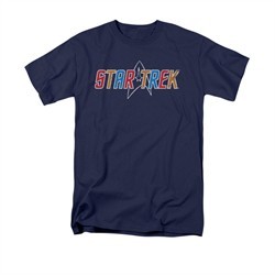 Star Trek Shirt Multi-Colored Logo Navy T-Shirt