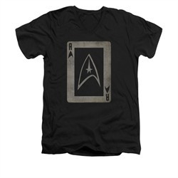 Star Trek Shirt Slim Fit V-Neck Ace Black T-Shirt
