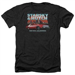 Starsky And Hutch Shirt Bay City Heather Black T-Shirt