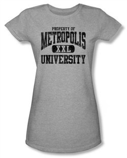 Superman Juniors Shirt DC Comics Metropolis University Grey T-Shirt