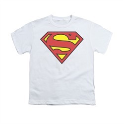 Superman Shirt Kids Basic Logo White T-Shirt