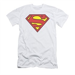 Superman Shirt Slim Fit Basic Logo White T-Shirt