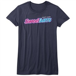 Sweet Tarts Shirt Juniors Candy Logo Heather Blue T-Shirt