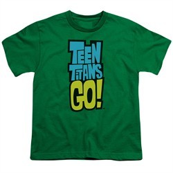 Teen Titans Go Shirt Kids Logo Kelly Green T-Shirt