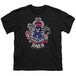 Teen Titans Go Shirt Kids Raven Black T-Shirt