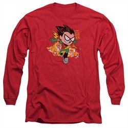 Teen Titans Go Shirt Robin Long Sleeve Red Tee T-Shirt