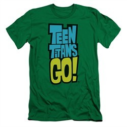 Teen Titans Go Shirt Slim Fit Logo Kelly Green T-Shirt