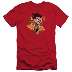 Teen Titans Go Shirt Slim Fit Robin Red T-Shirt