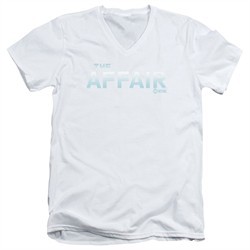 The Affair Slim Fit V-Neck Shirt Logo White T-Shirt