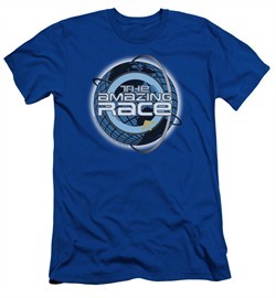 The Amazing Race Slim Fit Shirt Around The World Royal Blue T-Shirt