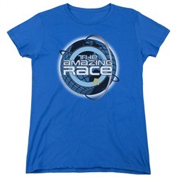 The Amazing Race Womens Shirt Around The World Royal Blue T-Shirt