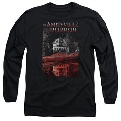 The Amityville Horror Long Sleeve Shirt Cold Red Black Tee T-Shirt