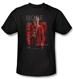 The Borgias Shirt Pope Alexander Vi Adult Black T-Shirt Tee
