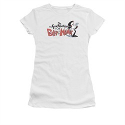 The Grim Adventures Of Billy & Mandy Shirt Juniors Logo White Tee T-Shirt
