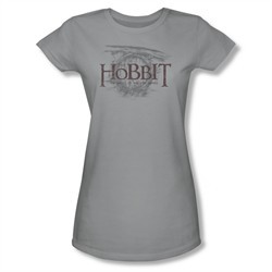 The Hobbit Battle Of The Five Armies Shirt Juniors Door Logo Silver Tee T-Shirt