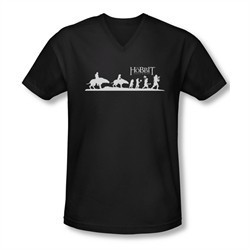 The Hobbit Battle Of The Five Armies Shirt Slim Fit V Neck Orc Company Black Tee T-Shirt