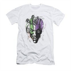 The Joker Shirt Slim Fit Airbush White T-Shirt
