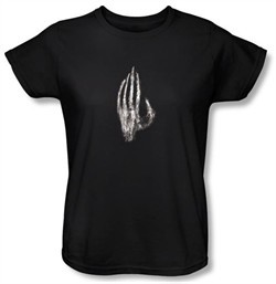 The Lord Of The Rings Ladies T-Shirt Hand Of Saruman Black Tee