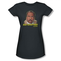 The Office Shirt Juniors Stutter Charcoal T-Shirt